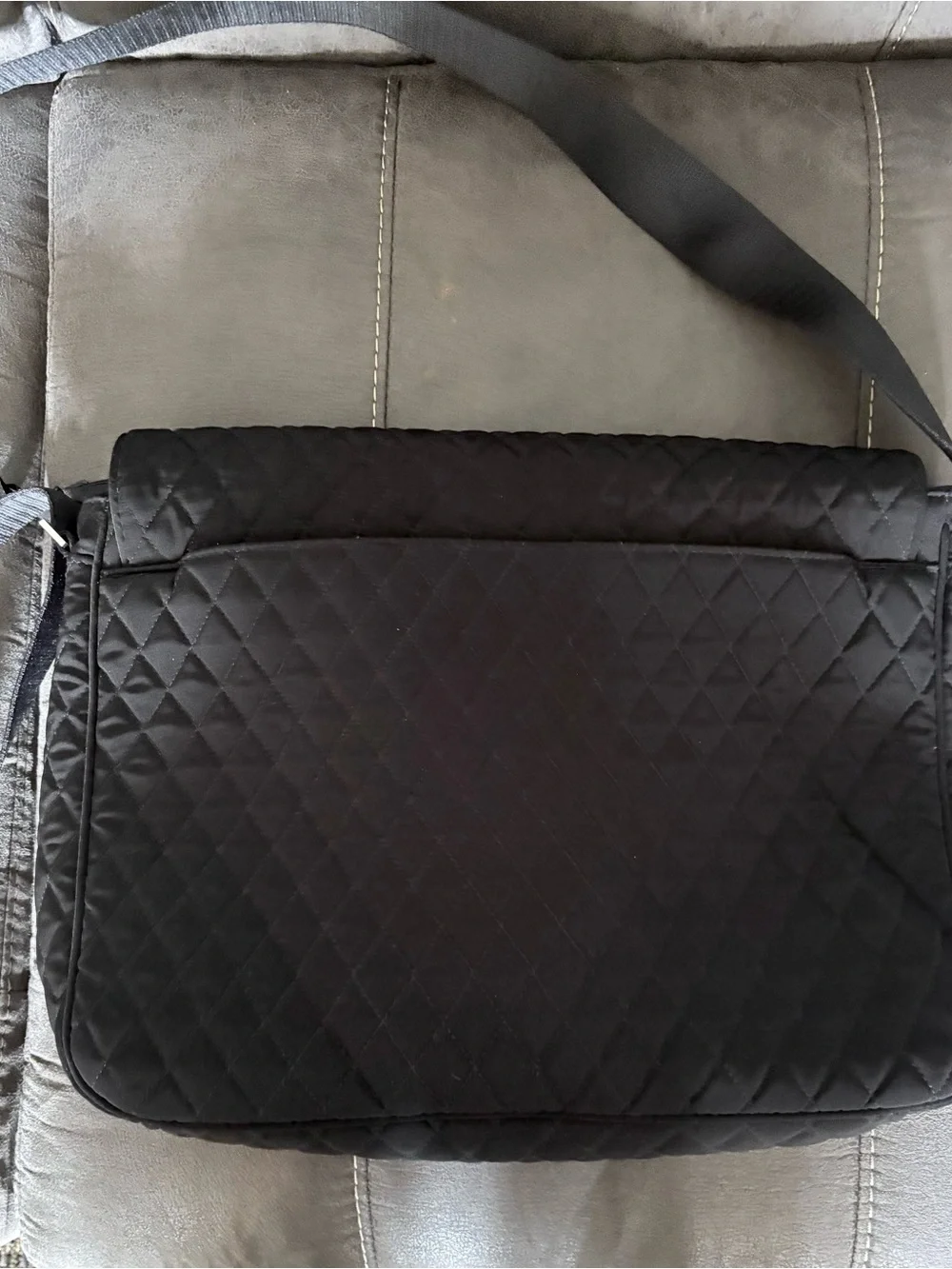 Vera Bradley Black Quilted Crossbody Flap Bag